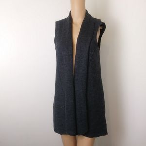 Tahari Merino Wool Sleeveless Cardigan